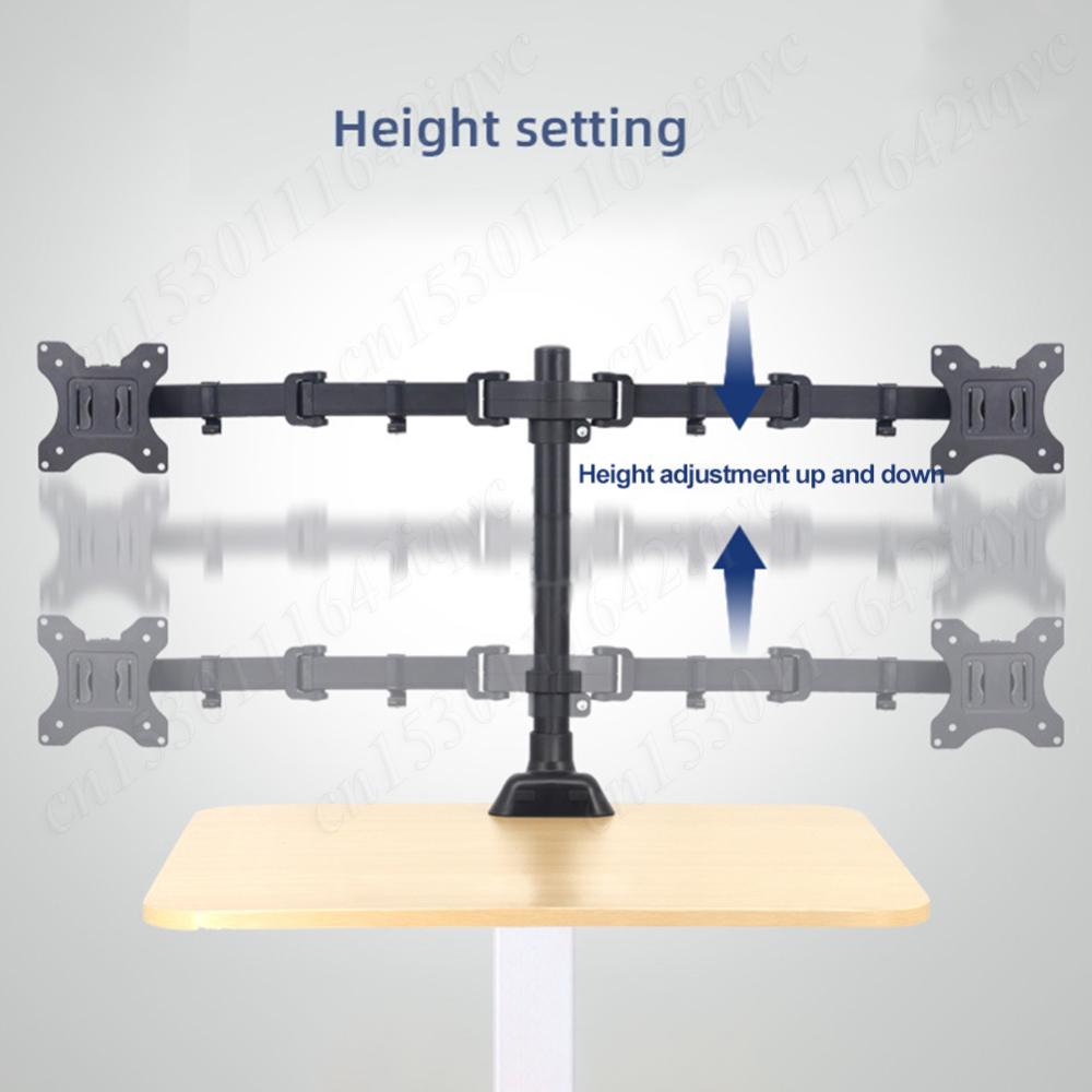 Dual Monitor Desk Mount Adjustable Dual Monitor Arm for 2 Computer Screens In 32'' Heavy Duty Dual Monitor Stand for Desk 17lbs