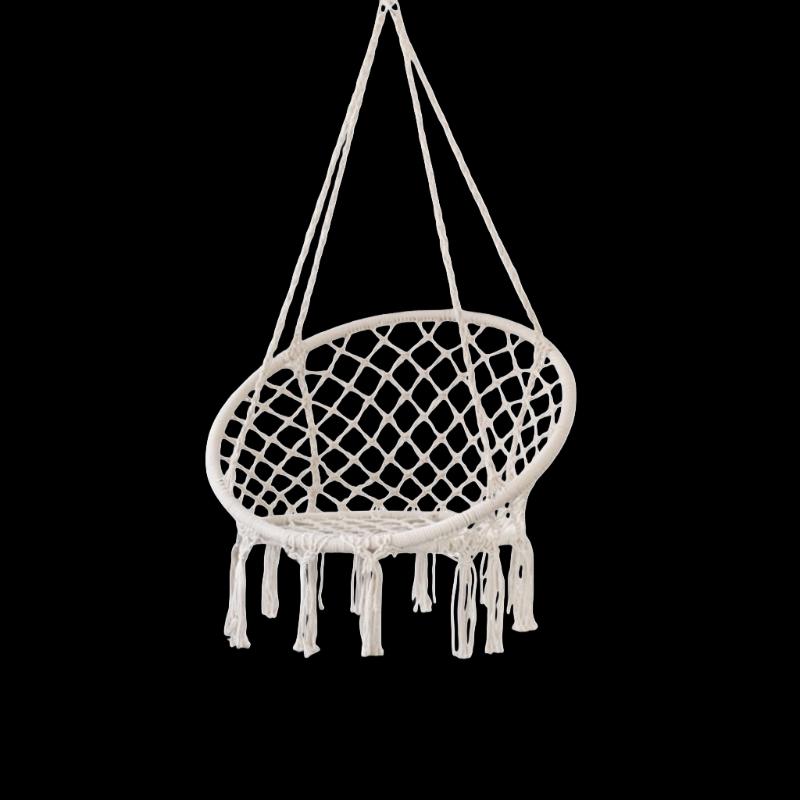 Maisyie Outdoor White Hanging Basket Chair