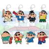Crayon Shin-chan Anime Keychain: Cute Cartoon Acrylic Backpack Pendant for Christmas