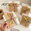 Natural Texture Twine for Gift Tags Colorful Raffia Packaging String, Flexible Paper Floral Bundling Multi Color Holiday Decorations Rope, Multi-color