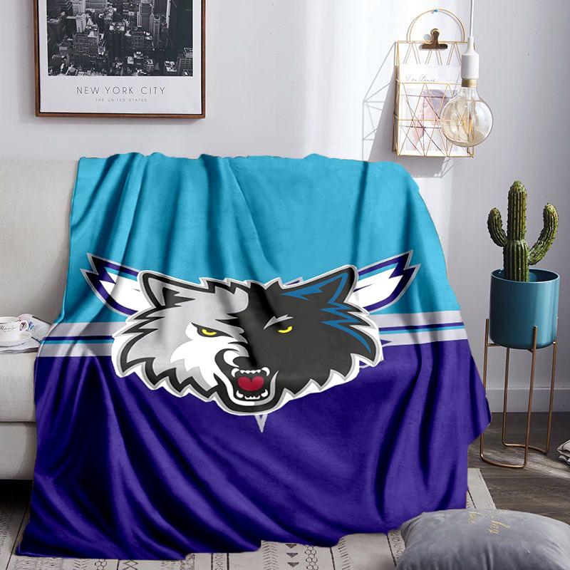 Timberwolves Logo Blanket Lightweight Flannel Bedding Blanket Perfect for Travel, Camping, Living Rooms, Offices, Sofas, Fan Christmas Gift