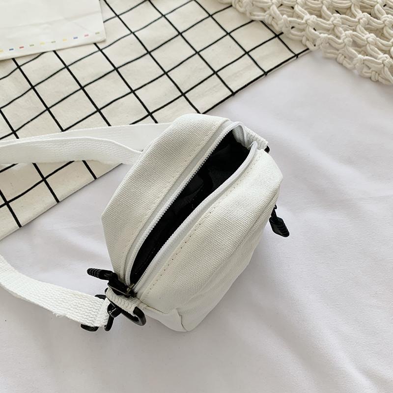 Mini Canvas Messenger Bag Women's 2025 New Korean Version Ins Japanese Cute Shoulder Bag Change Hand Bag