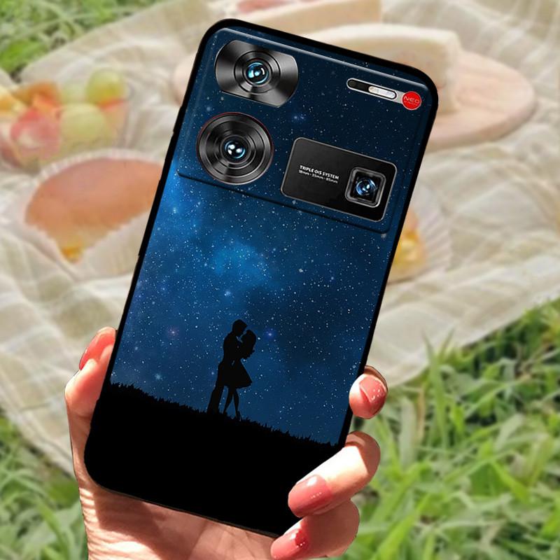 Shockproof Funda For ZTE Nubia Z60 Ultra Case Silicon Black Soft Bumper for Nubia Z60 Ultra Phone Cases Z60Ultra Cartoon Shell