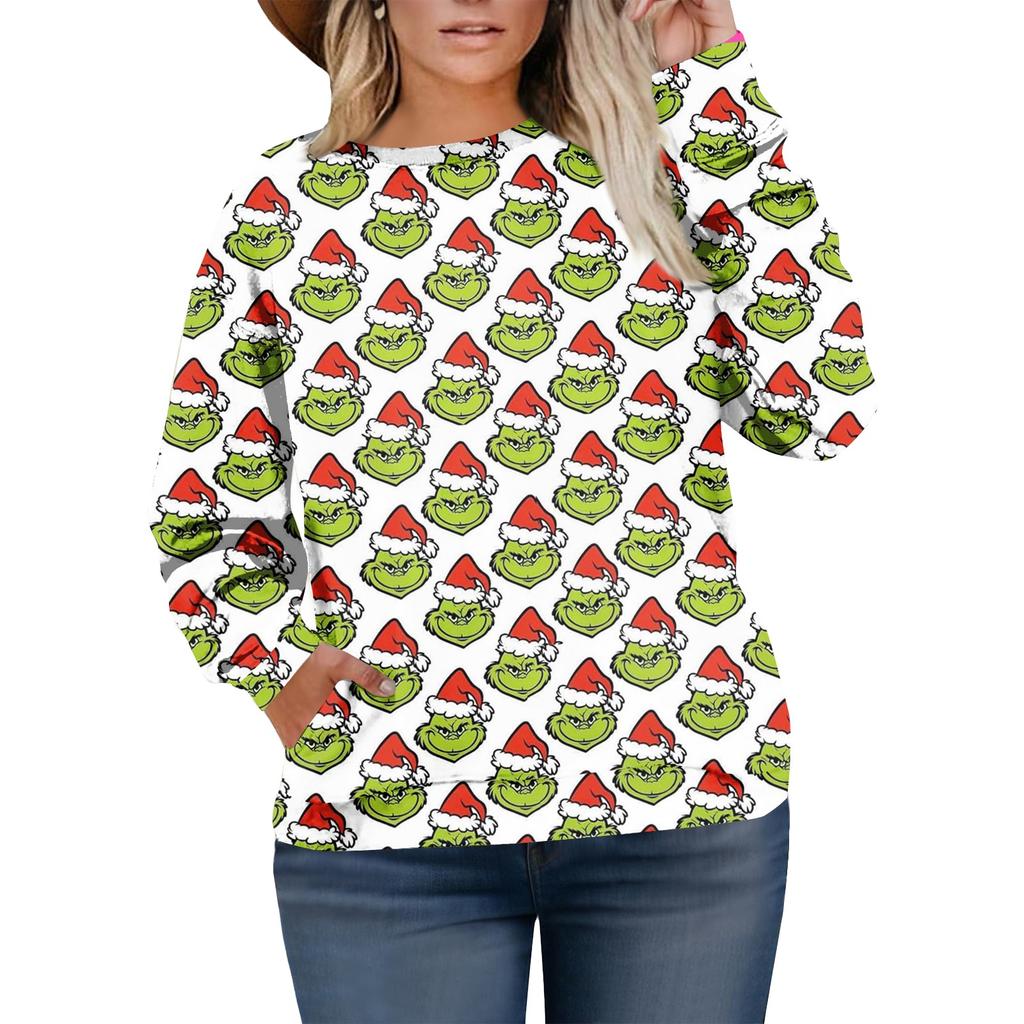 Christmas Sweatshirts For Women Sweater Cute Shirt Fall Pullover Top