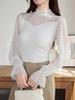 971 Women's Lace Mesh Top - Autumn/Winter Socialite Style T-Shirt