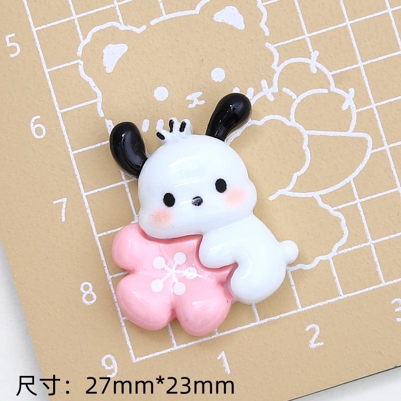 10 Pcs New Mini Floret Cartoon Animal Kitten, Rabbit Series Resin Scrapbook Diy Jewelry Children Gift Hairpin Accessories A13
