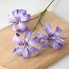 Artificial Lily Flowers 3 Heads Blooms Long Stem Lily Flower Branch Real Touch Fake Flower Bouquet for Home Hotel Wedding Party Table Centerpiece