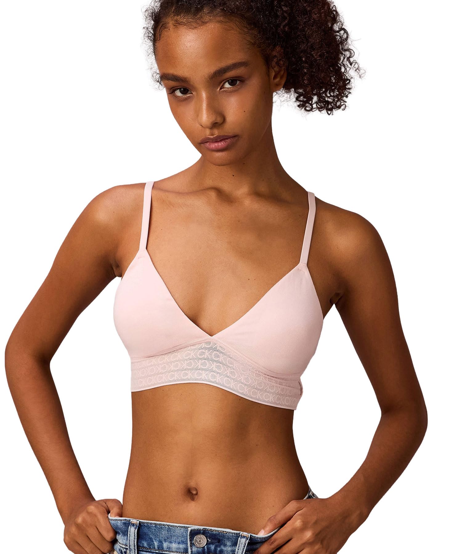 

Lightly Line Triangle Bra QP3461O XS NYMPHSTHIGH2NT [Calvin Klein] [Official Brand]