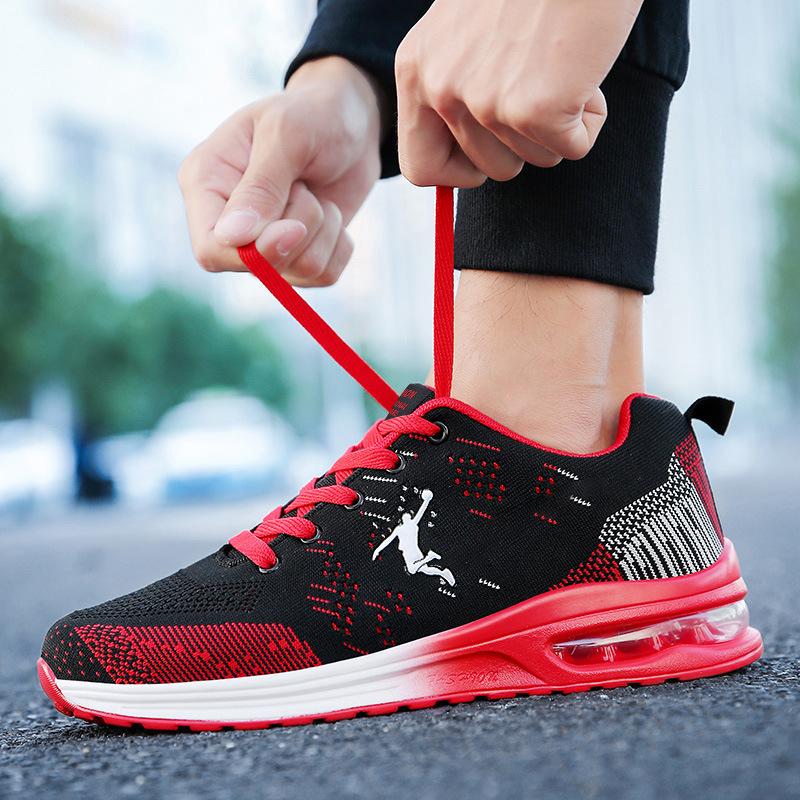 Trend Shoes Men Air Cushioning Running Shoes for Men Indoor Gym Sneakers Mesh Breathable Sport Shoes Tick Sole Walking Shoes