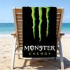 Leistungsstarkes Energy-Drink-Logo Mikrofaser-Strandtuch, Leicht und Schnelltrocknend, für Sommerreisen, Strand-Essentials, Schwimmbad Outdoor
