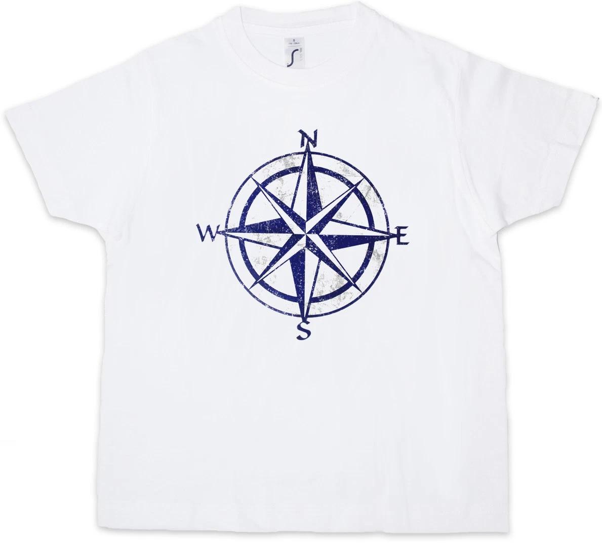 NAUTICAL COMPASS Kids Boys kids boys T-Shirt Tattoo Star Rockabilly Ship Sailor Shirt 110