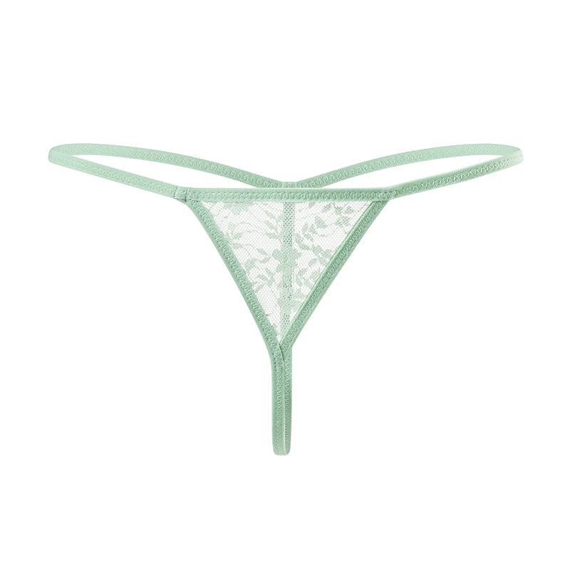 Tanga Europeo Transparente Sexy de Tiro Bajo para Mujer
