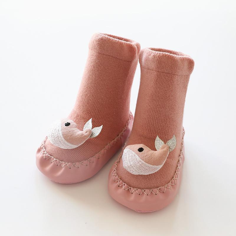 Baby Shoes Socks Children Infant Cartoon Socks Baby Gift Kids Indoor Floor Socks Leather  Non-Slip Spring Autumn Socks