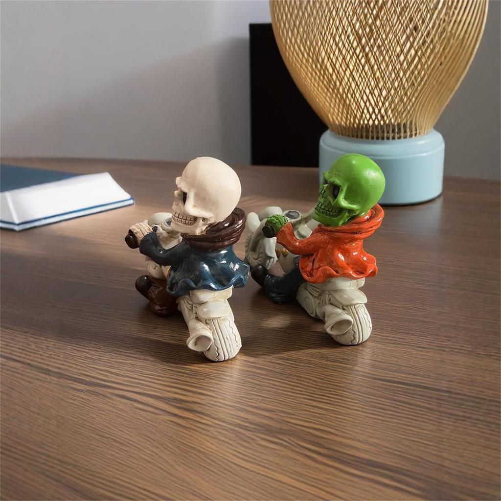Halloween Creative Motorcycle Riders, Statues, Resin Home Furnishings, Courtyard Crafts