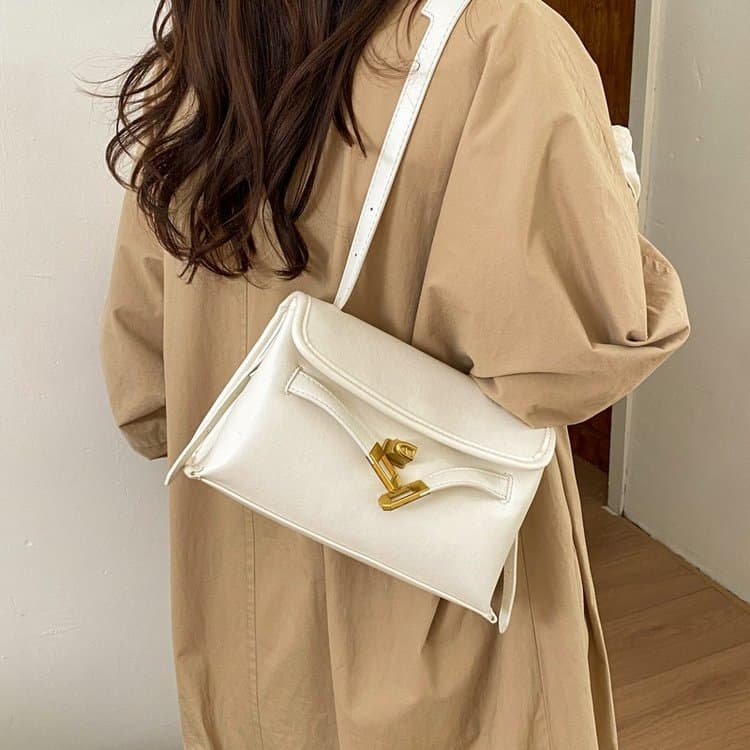 Metal Lock Underarm Bag Women's One-shoulder Crossbody Bag