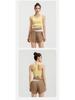 Nude Feeling Yoga Set: Color Block Anti-Exposure Two-Piece Sports Shorts
