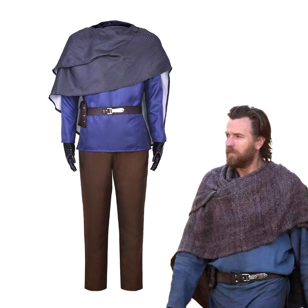 Star Wars Obi Wan Cosplay Costume With Polyester Fabric For Anime Role Play