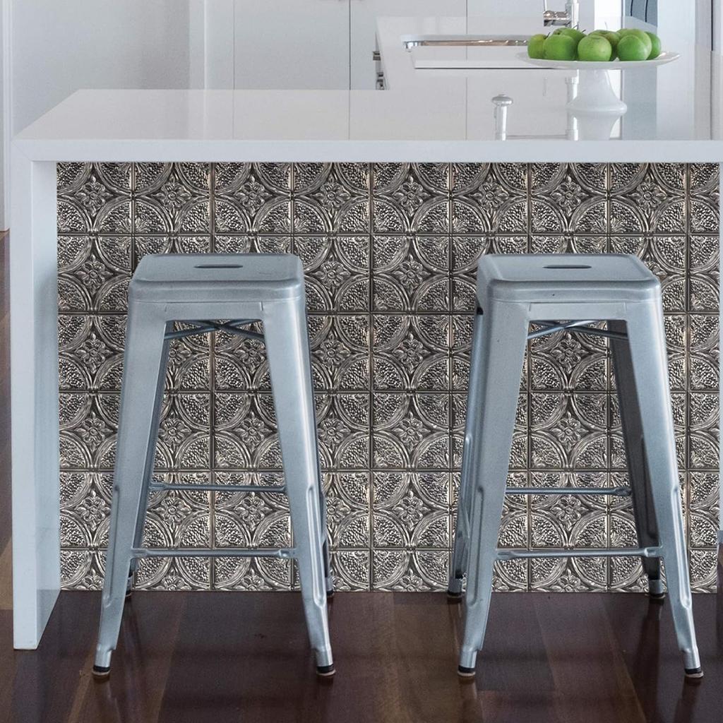 10-Piece Self-Adhesive 3D Wall Stickers Durable PVC Material DIY Flower Tiles Waterproof Vinyl Wallpaper for Home Application