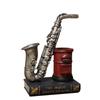 American-Style Saxophone & Violin Resin Pen Holder Desk Ornament for Office and Home Decor