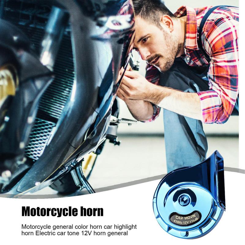 Motorcycle Horn Waterproof Round Loud Horn Speakers Colorful Disc Horn Car Loud Speaker Horn For Bicycle Scooter ATV