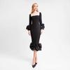 Women's European & American Floral Rhinestone-Inlaid Elegant Bandage Dress