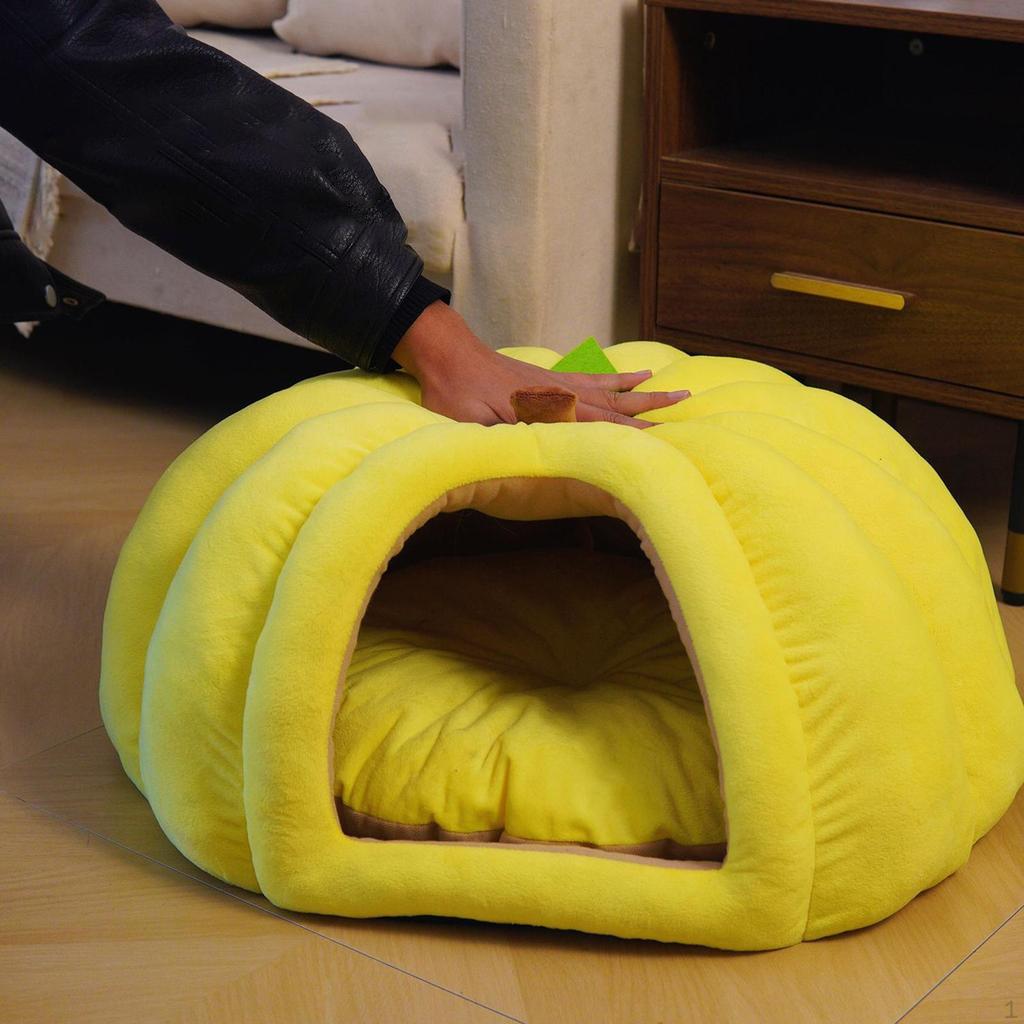 Cat Bed Cave Nest Shelter Comfortable Winter Warm Round Pet Sleeping House for Hamster Bunny