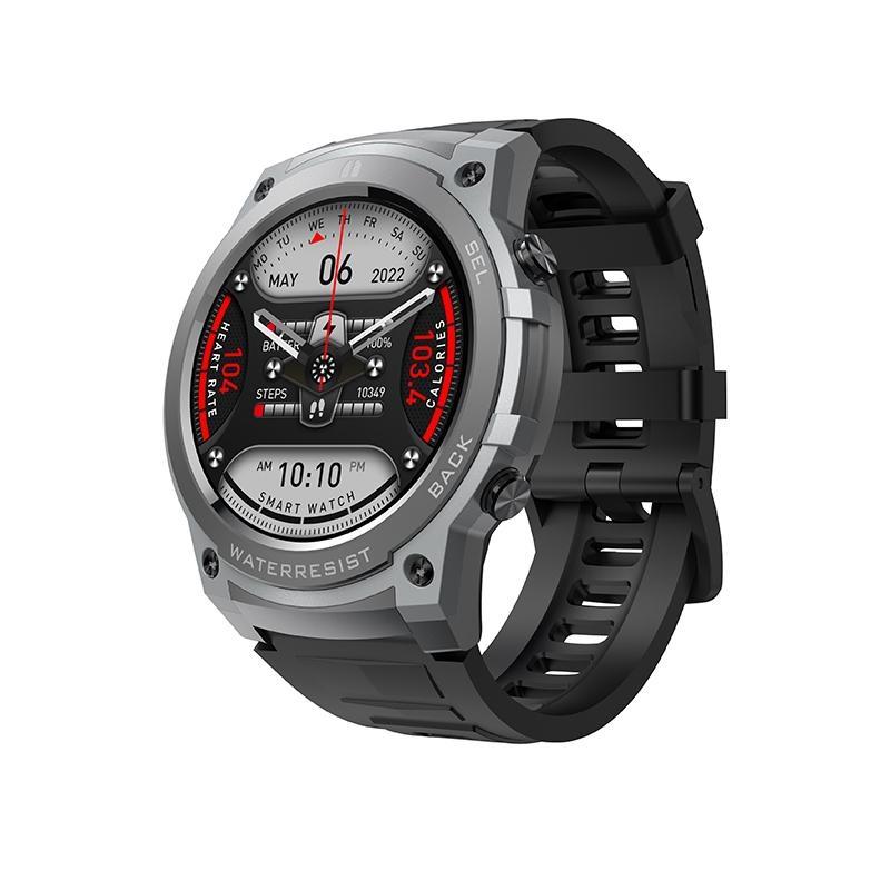 

Умные часы Rainbuvvy DM55 1,43-дюймовый AMOLED HD Полностью сенсорный экран Металлический корпус Звонки/Музыка по Bluetooth 400 мАч Спортивные часы для улицы серый