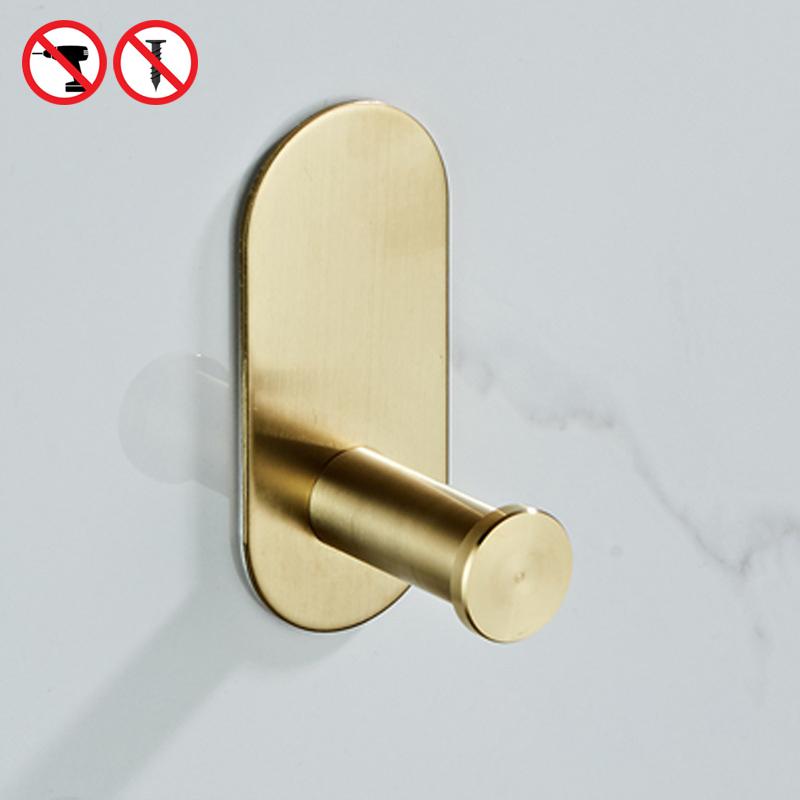 ELLEN Bathroom Hardware Set Brushed Gold Robe Hook Towel Bar Toilet Paper Holder Bath Bathroom Accessories EL1001G