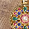 1Pc 12Ml Vintage Luxury Rhinestones Glass Perfume Bottle Essential Oil Bottle Storage Bottle Portable Cosmetic Empty Vials