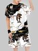 Sets for Children Boys' 3D Letter Graffiti Printed Short-Sleeved Shorts  Suit Casual Sports Style  Clothing