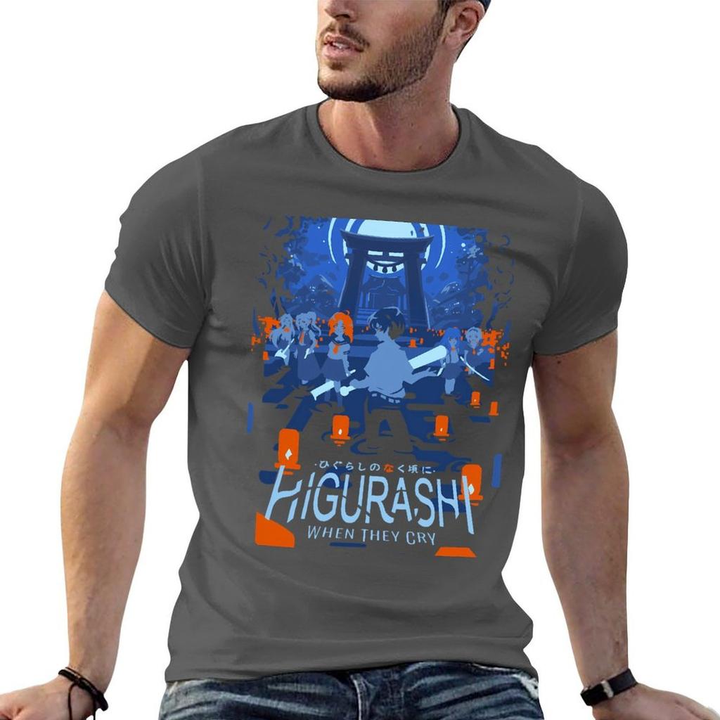 Higurashi When They Cry Tshirt Cotton T Shirt Unisex T Shirt Custom Print T Shirts For Unisex Graphic Funny Tshirt
