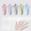 5 Pairs of Women's Summer Thin Style Deodorant Sweat Absorbing Shallow Mouth Mesh Breathable Invisible Socks