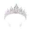 Bridal Crown Metal Rhinestone Crown Cross-Border Birthday Party Headdress New Headband