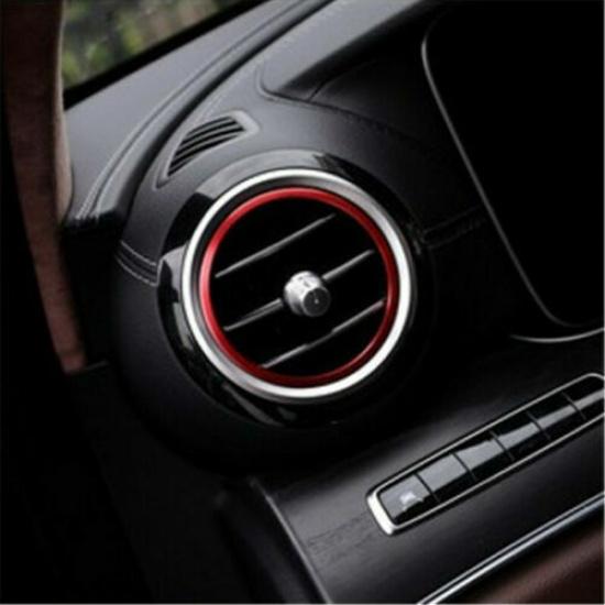 7 Red Stainless Steel Car Front Rear Air Vent Decoration Sticker For Benz C W205