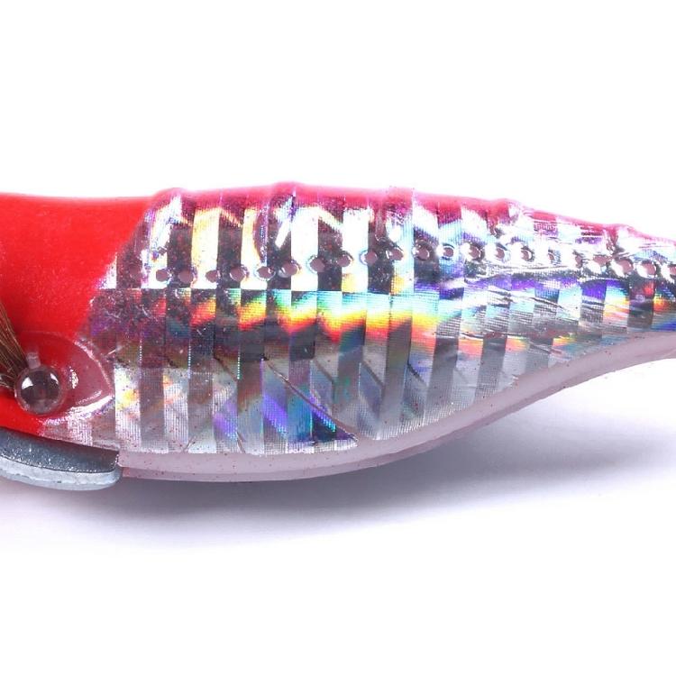 10Pcs Fluorescent Squid Luminous Squid Jigs Shrimp Prawn Lures Saltwater Lures