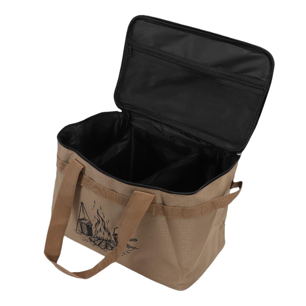 Waterproof Camping Storage Bag 600D Oxford Fabric Picnic Organizer Bag Cookware Organizer Bag BBQ