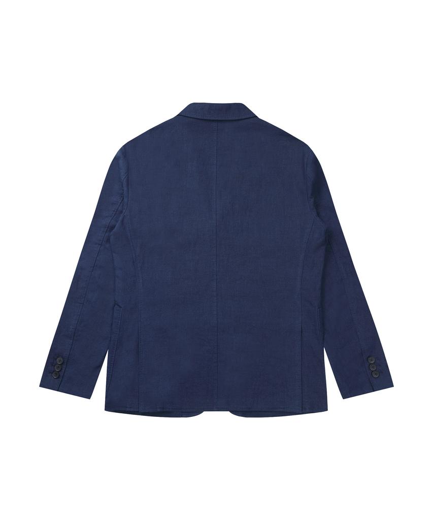 Solew Linen 3-Button Jacket_Navy