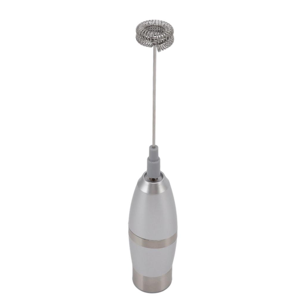 Electric Milk Frother Handheld Battery Operated Drink Mixer Portable Electric Eggbeater with Stainless Steel Whisk