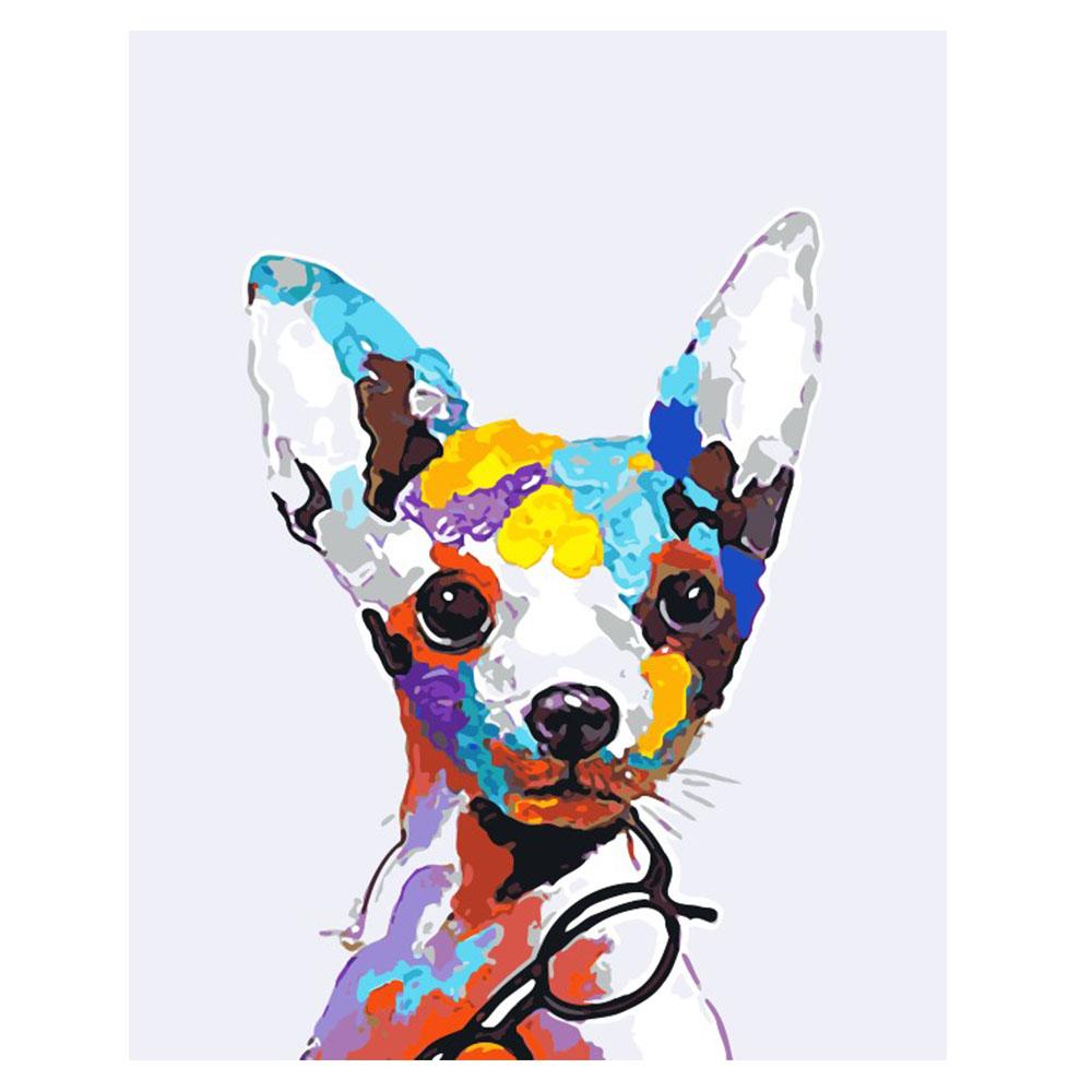 

Oil Paint By Numbers DIY For Adults Kids Beginner Canvas Acrylic Cute Poodle