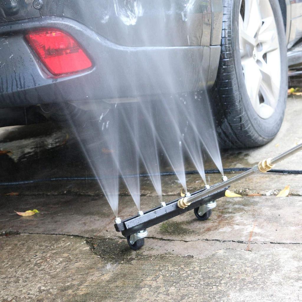 15inch Pressure Washer Attchment Carriage Cleaner with 6 Nozzles And 2 Extension Car Body Cleaning