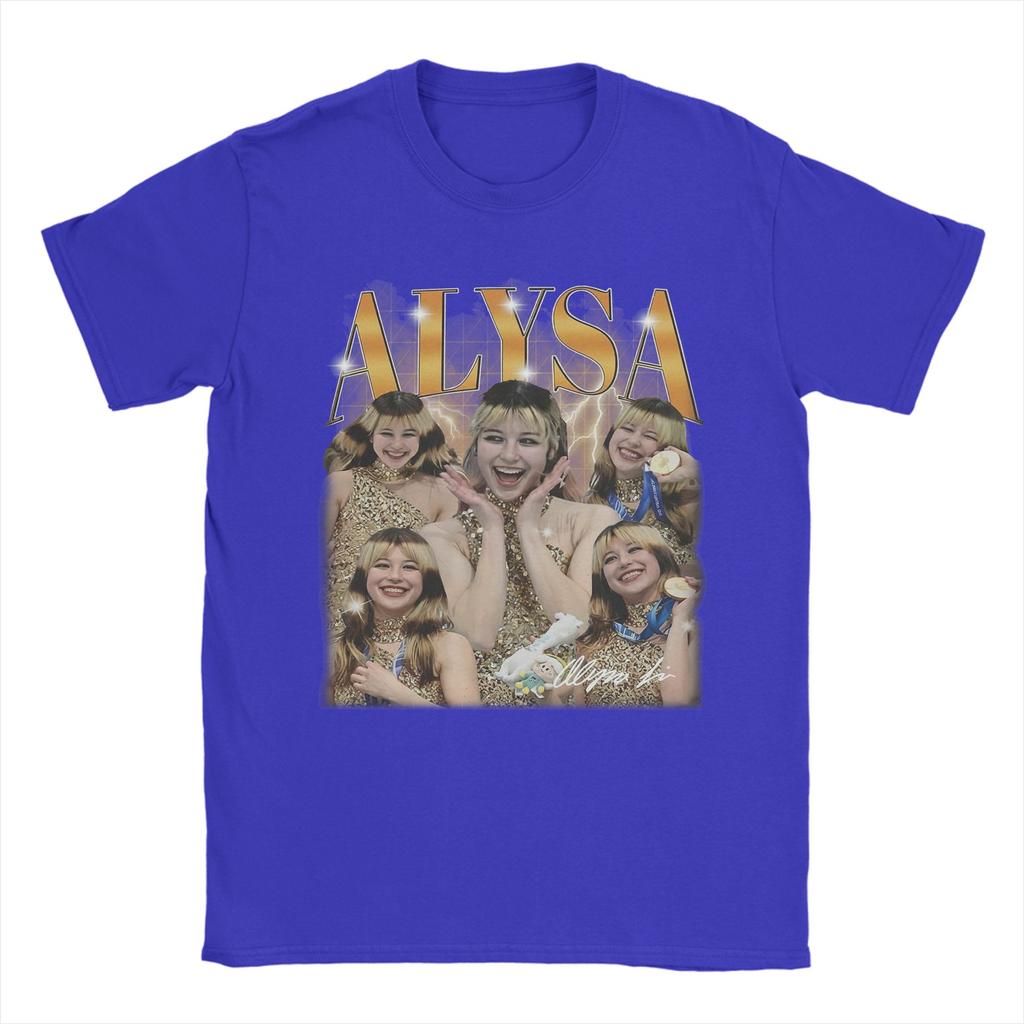 Neuheit Alysa Liu USA T-Shirt Unisex Rundhals 100% Baumwolle T-Shirts Kurzarm T-Shirt Große Größen Kleidung