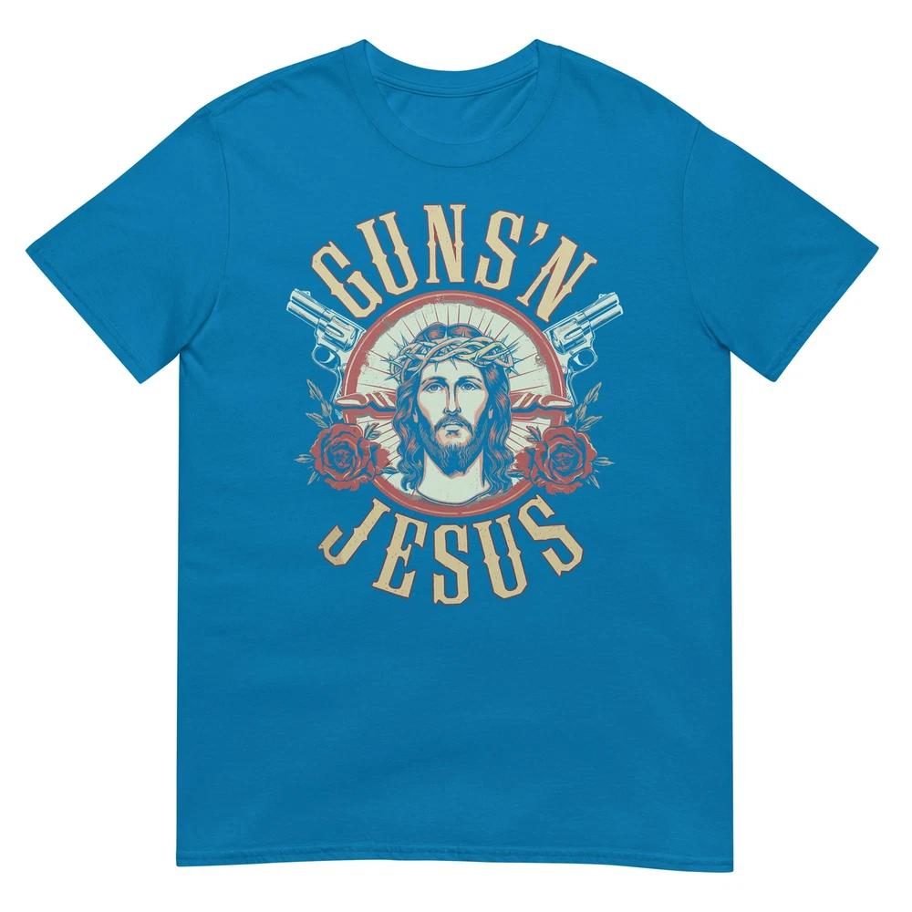 Gunns Jesus Christian Revolver Gun Lover TShirt