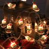 LED Christmas Lights String Santa Claus Snowman Battery-Operated Fairy Lights Window Garland Christmas Decorative Light Party New Year's Decorations