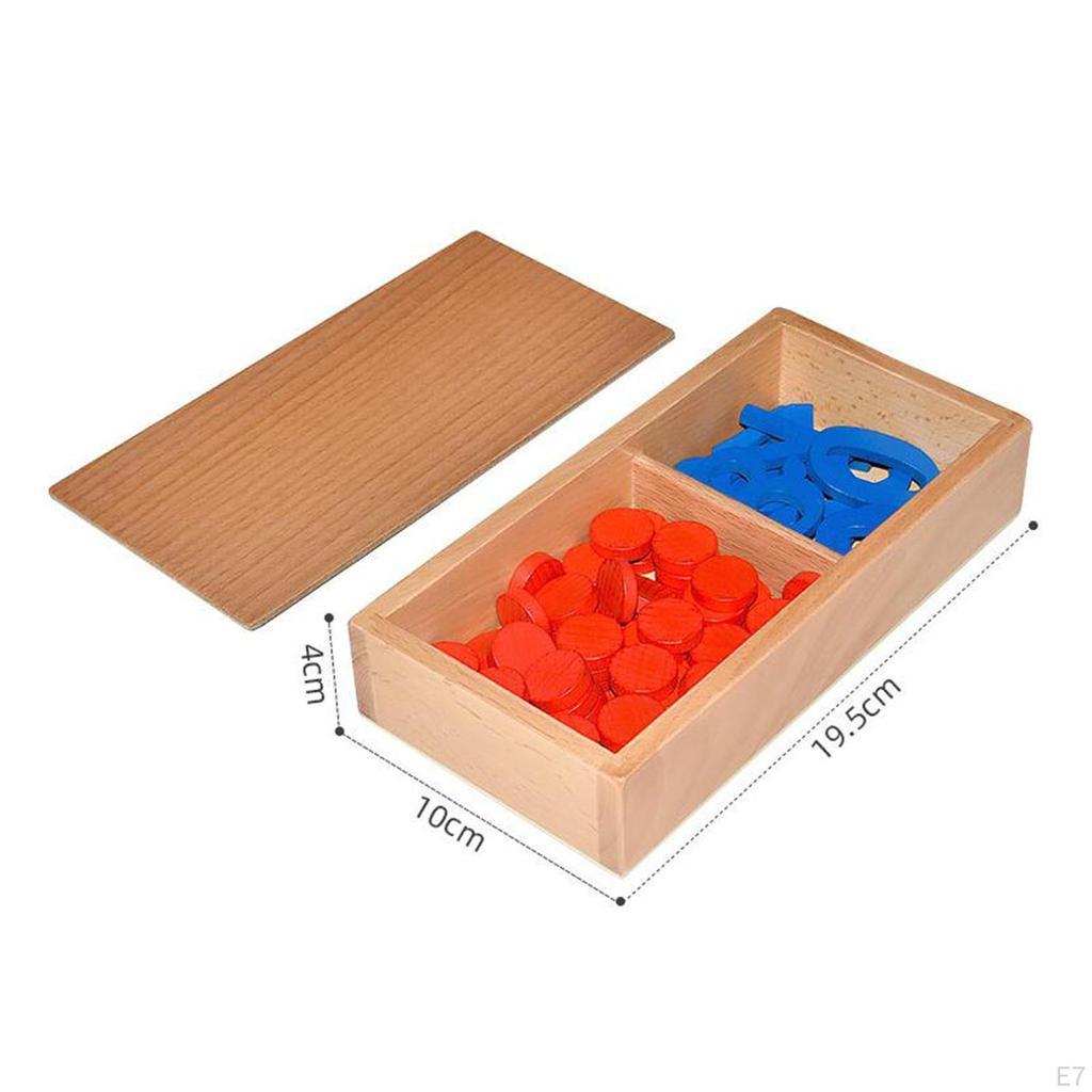 Educational Math Learning Set for Kids - Number Counting Blocks & Cards