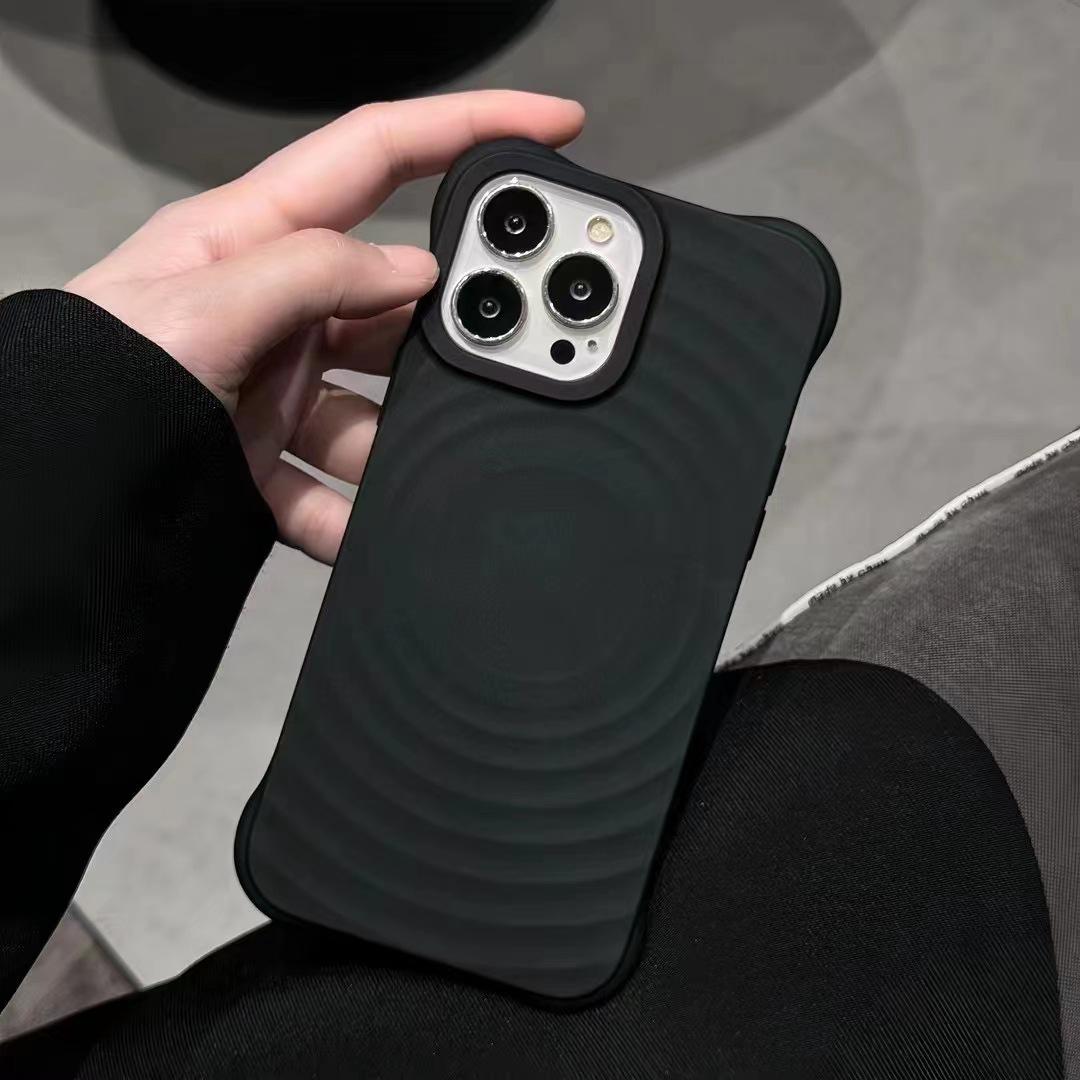 

Wave Matte Magnetic Suction for IPhone 15 Promax Phone Case for Apple 14 New Ultra-thin 13 All Inclusive Anti Fall For Apple 11Promax