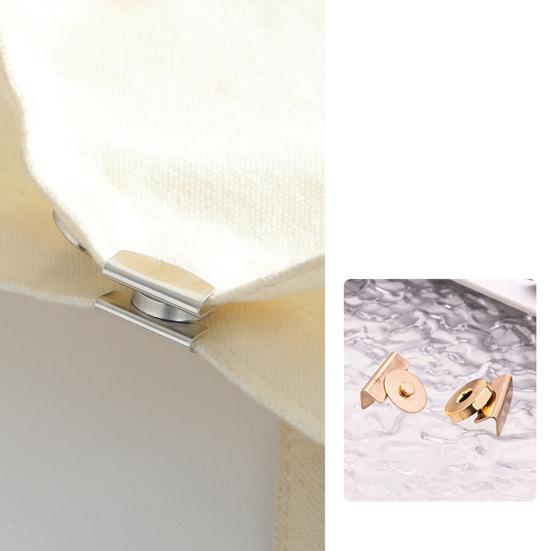 10 Sett Uten Sying Sømløse Magnetiske Trykknapper Metall Magnetisk Spenne Lås for Veske Håndveske Klær DIY Håndverk