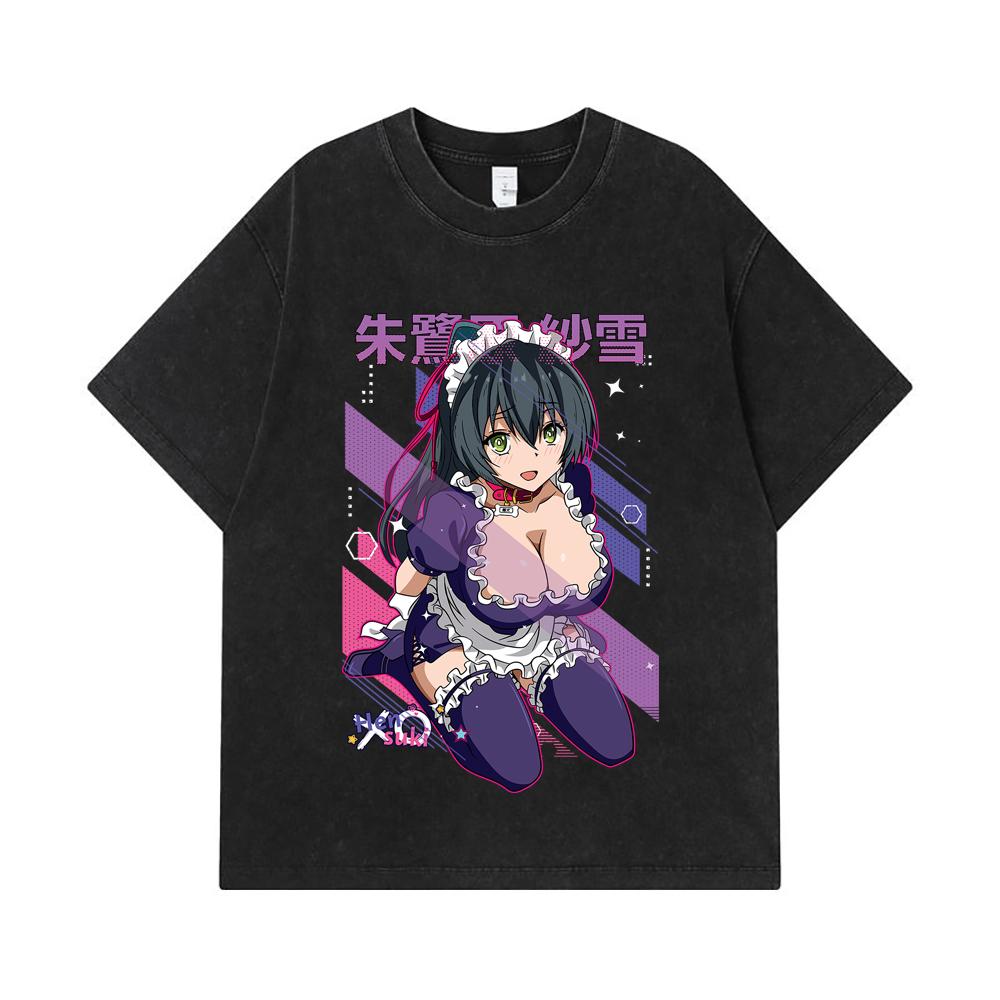 275 GSM Washed T-shirts 100% Cotton Hensuki V1 Sayuki Print Unisex Heavy Cotton T Shirt