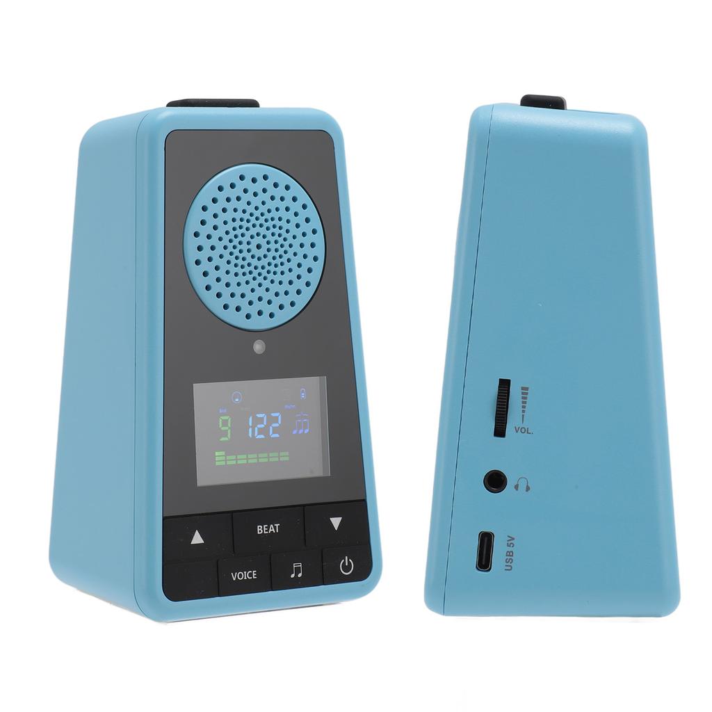 AM 718 Oppladbar 2 i 1 elektronisk digital metronom 1300mAh batteri 30 til 260 bpm Bluetooth Speak