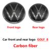 140mm Car Front 122mm Rear Trunk Emblem Grille Lid Logo Badge and Accessories For VW Golf 8 Car Modification Upgrade Accessories Zl1