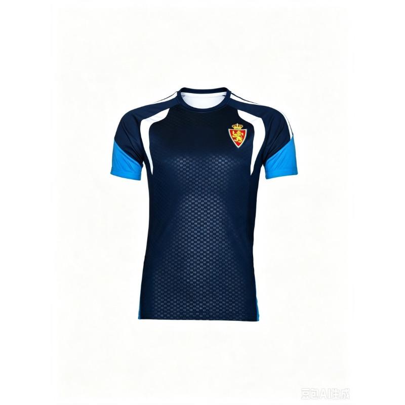2026 Real Zaragoza Maillot de Football Imprimé en 3D Homme Été Respirant Séchage Rapide Manches Courtes T-shirt Vêtement assorti pour la Famille